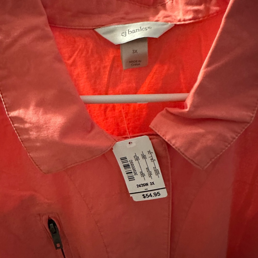 CJ Banks Pink and Orange Vest Stylish and Functional